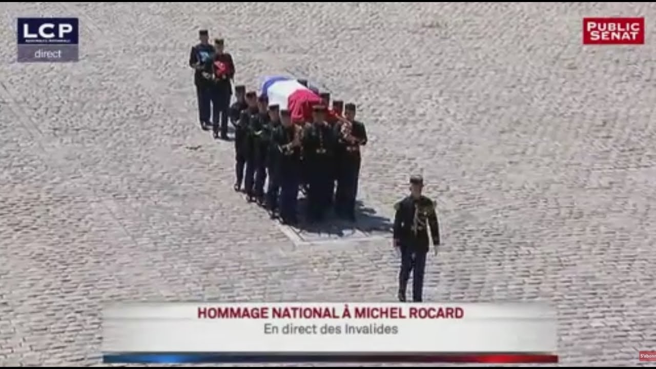 Hommage solennel national à Michel Rocard en direct des Invalides