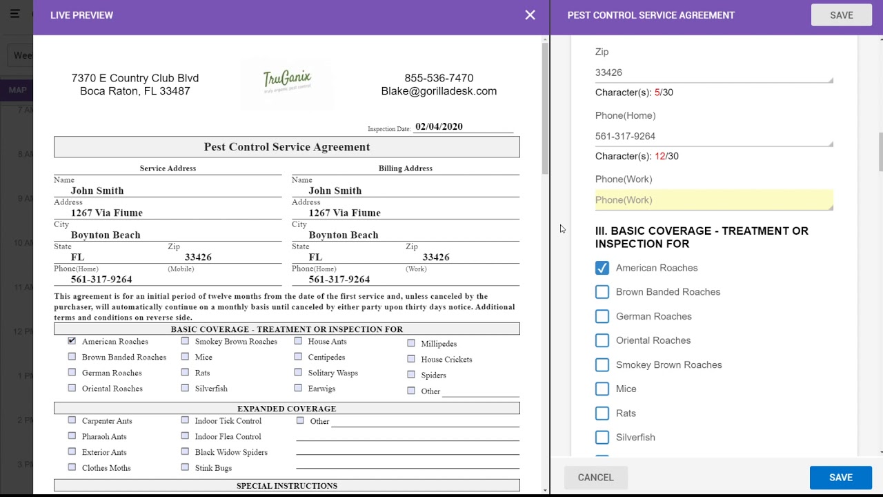 Creating a job and invoicing on the desktop