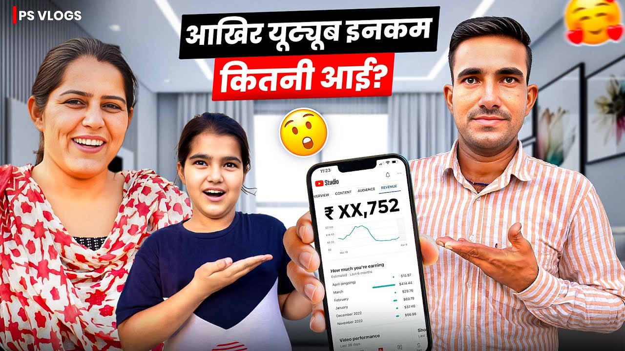 आज हमने बताई अपनी यूट्यूब इनकम ।