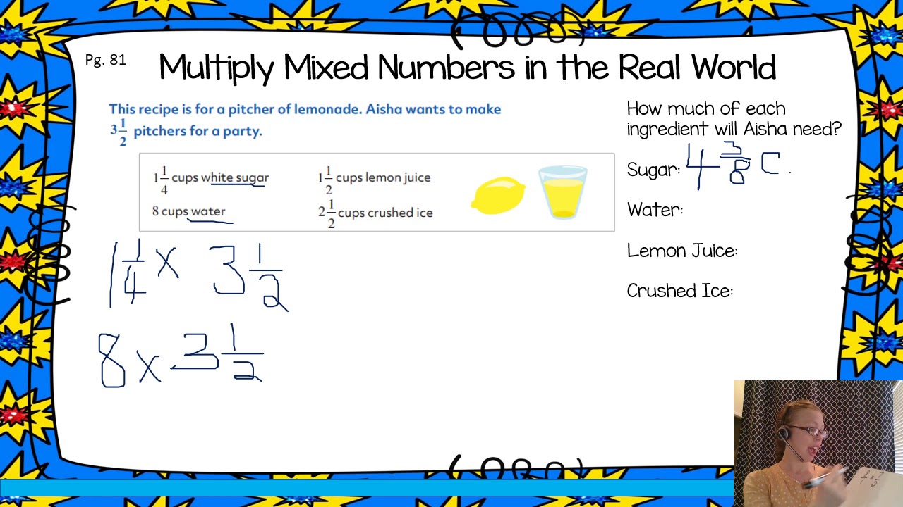 Multiplying mixed numbers with improper fractions