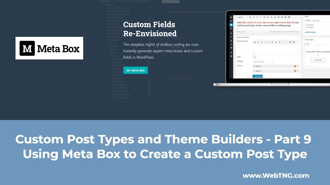 Custom Post Types and Theme Builders - Part 9 Using Meta Box to Create a Custom Post Type