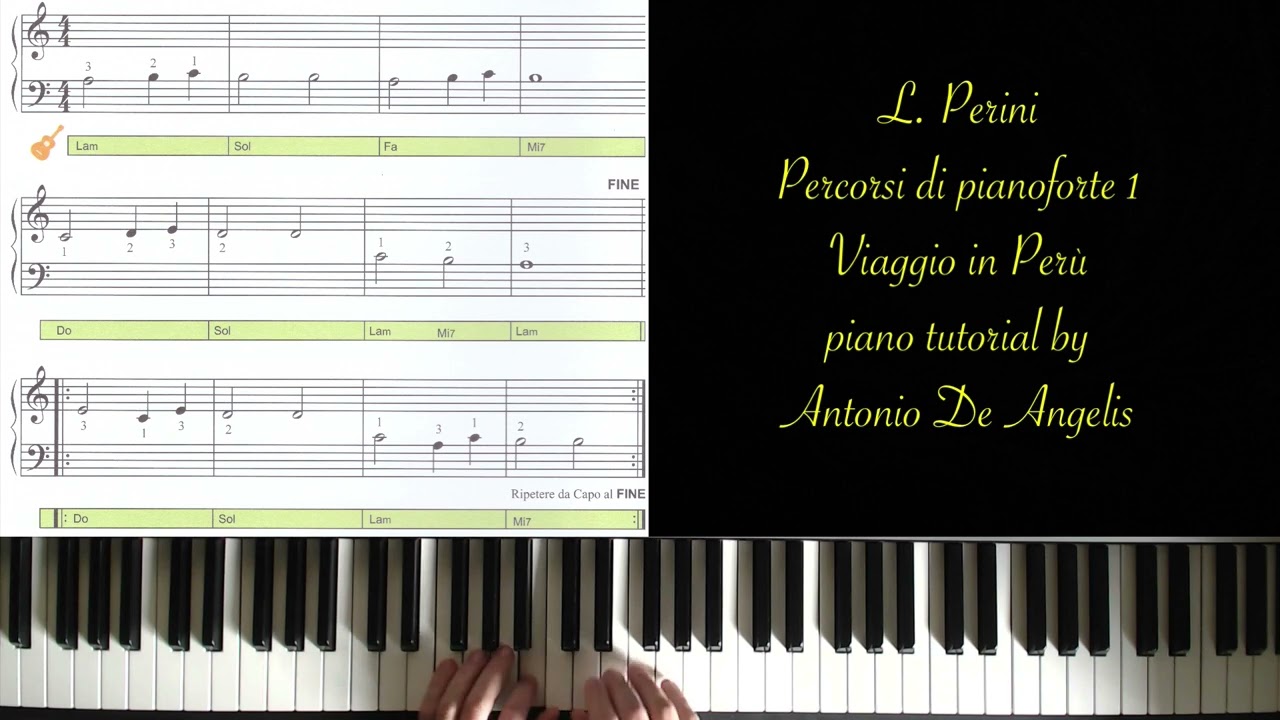 L. Perini - Viaggio in Perù - piano tutorial by Antonio De Angelis