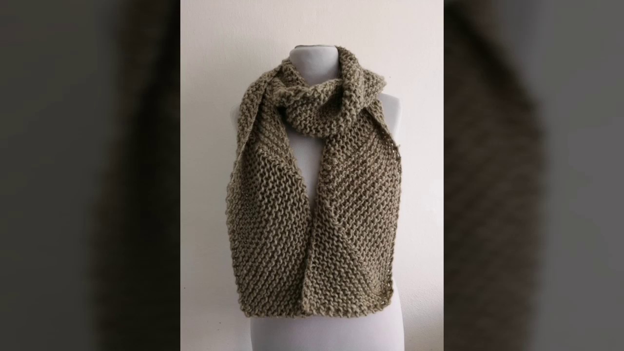 SCIARPA UNISEX 🤩 lavorazione ai ferri con punto legaccio 🧣