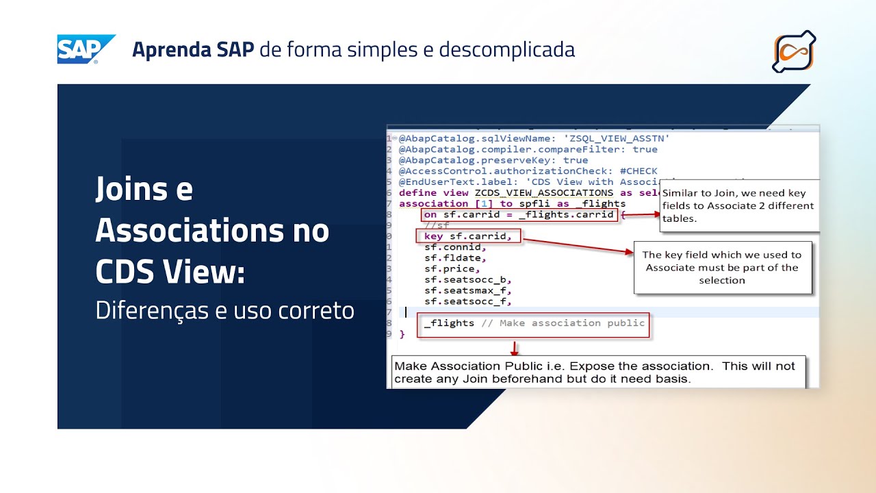 Joins e Associations no CDS View: Diferenças e Uso Correto