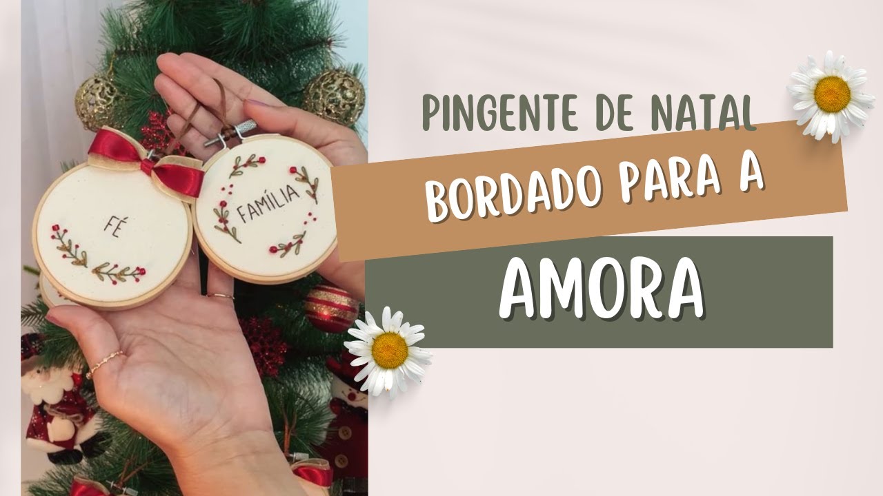 Bordando o Pingente de Natal da ✨ AMORA ✨ 