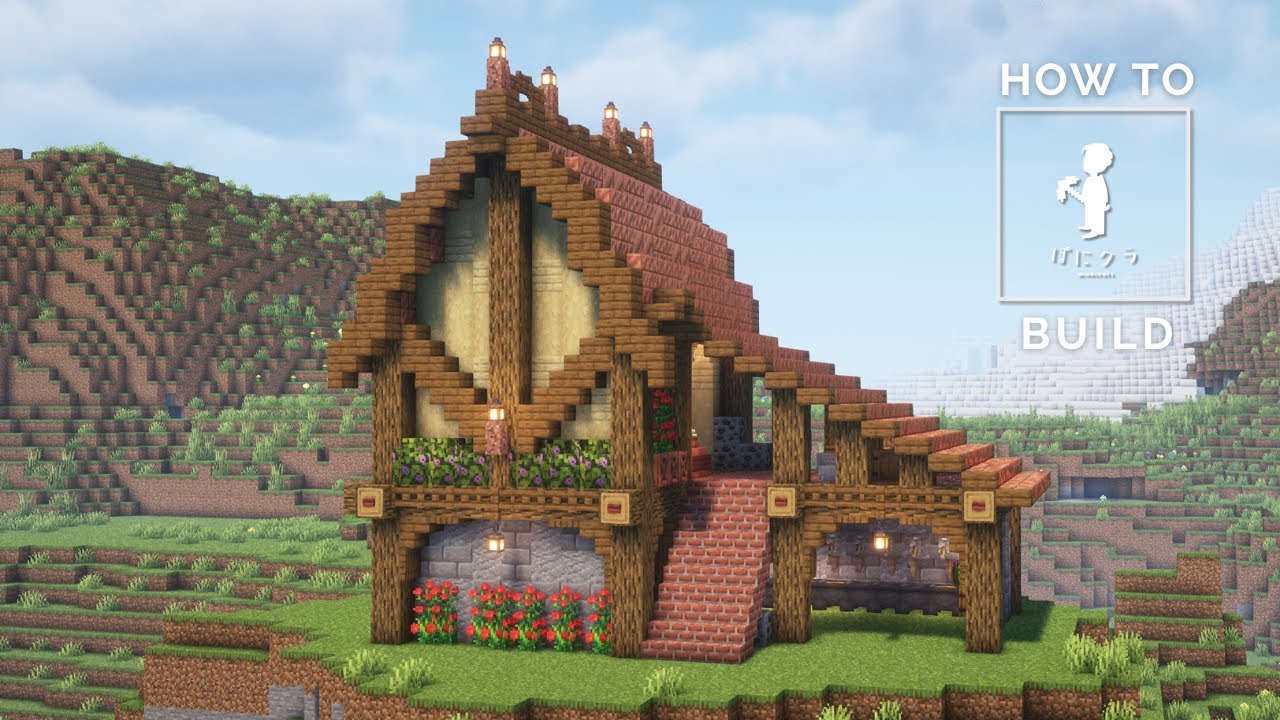 【マインクラフト】4連かまど・無限マグマ製造機付のファンタジーな精錬所の作り方