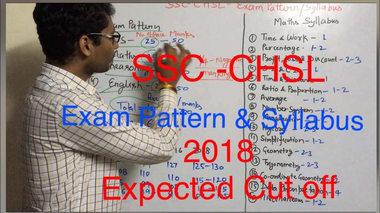 SSC-CHSL SYLLABUS & EXAM PATTERN | SSC - CHSL EXPECTED CUT OFF-2018