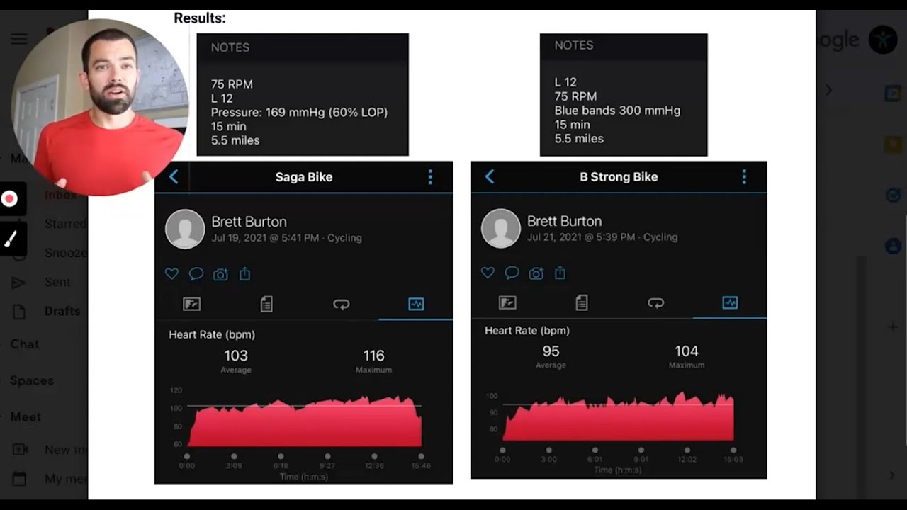 Differences in Saga Fitness and B Strong BFR bands - impact on exercise heart rate