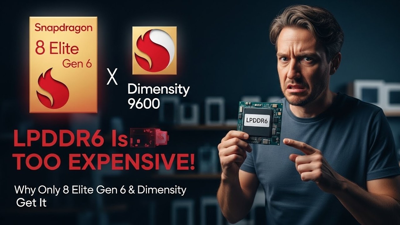 LPDDR6 Is TOO Expensive! Why Only Snapdragon 8 Elite Gen 6 & Dimensity 9600 Get It