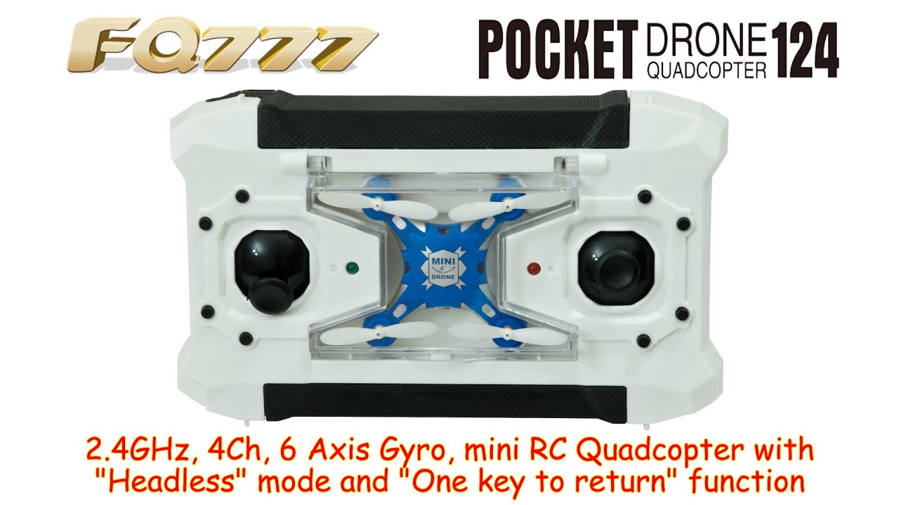 FQ777-124 Pocket Drone 2.4GHz, 4Ch, 6 Axis Gyro, RC Quadcopter with Headless mode (RTF)