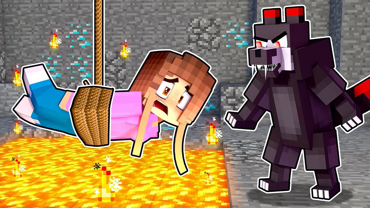 NINNA HAS BEEN TRAPPED BY THE WOLF!! MINECRAFT