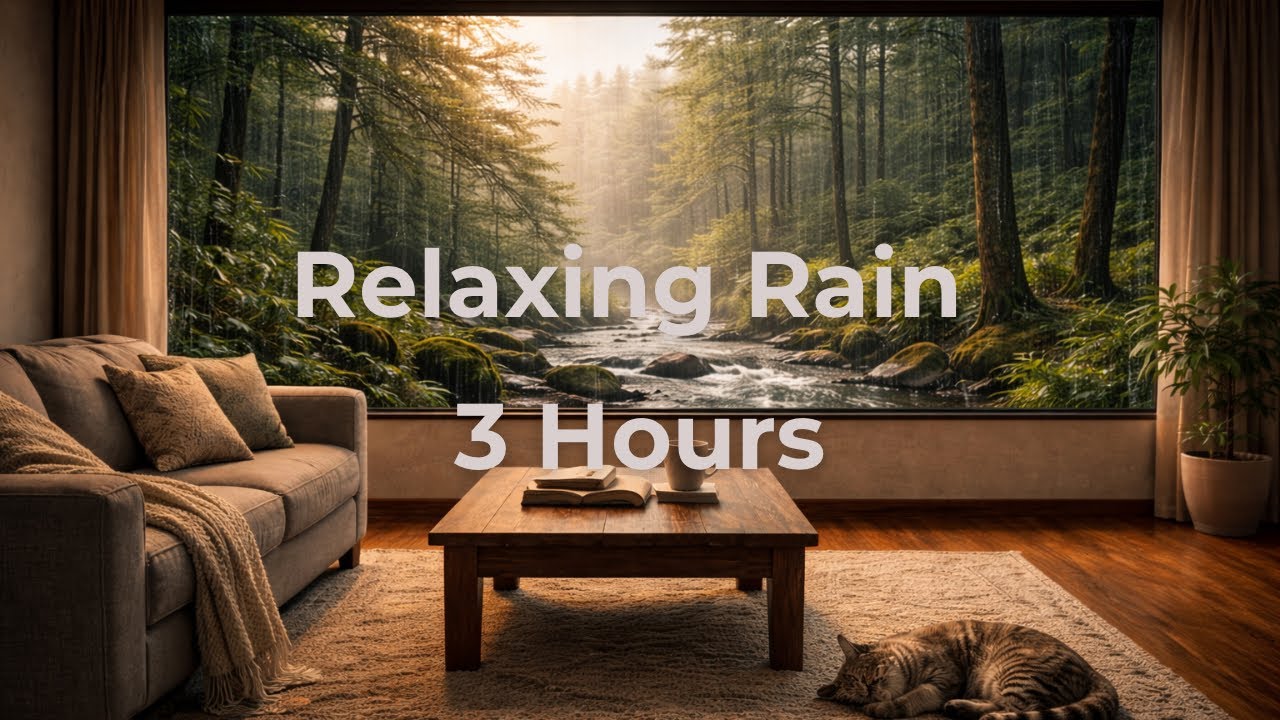 Gentle Rain Sounds  for Deep Sleep(3 Hours) ｜眠りのためのやさしい雨の音