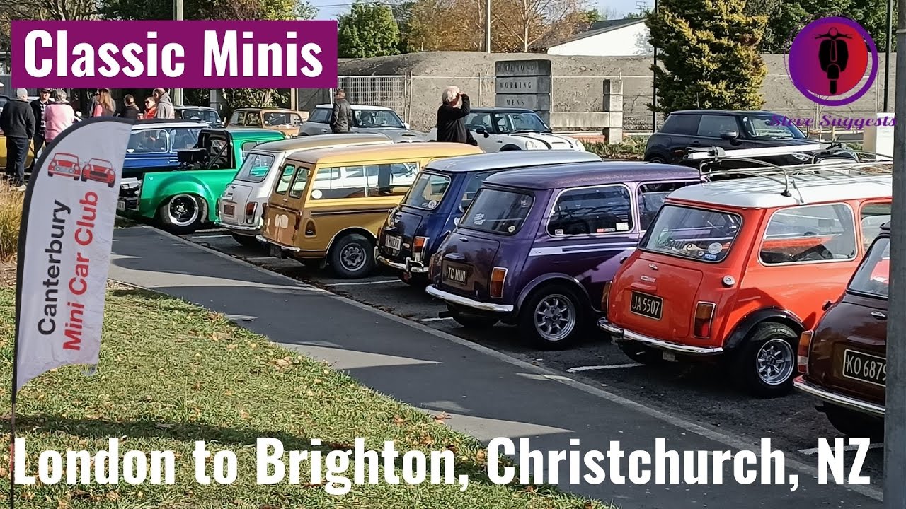 Classic Minis on London to Brighton run 2021