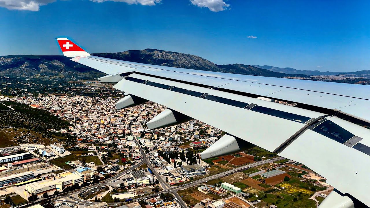 [4K] Flying SWISS A340 on Short-Haul Route | Zurich (ZRH) - Athens (ATH) | LX1830 | HB-JMH