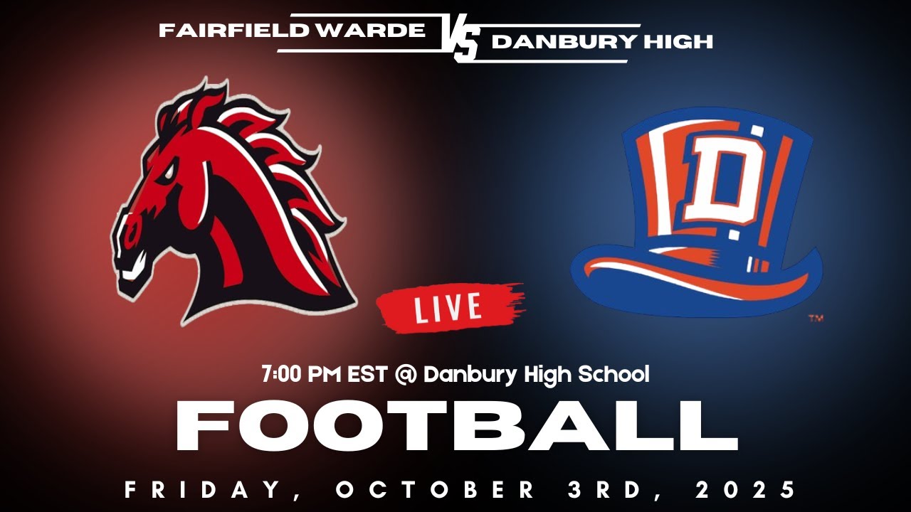 Varsity Football: Fairfield Warde Mustangs at Danbury Hatters