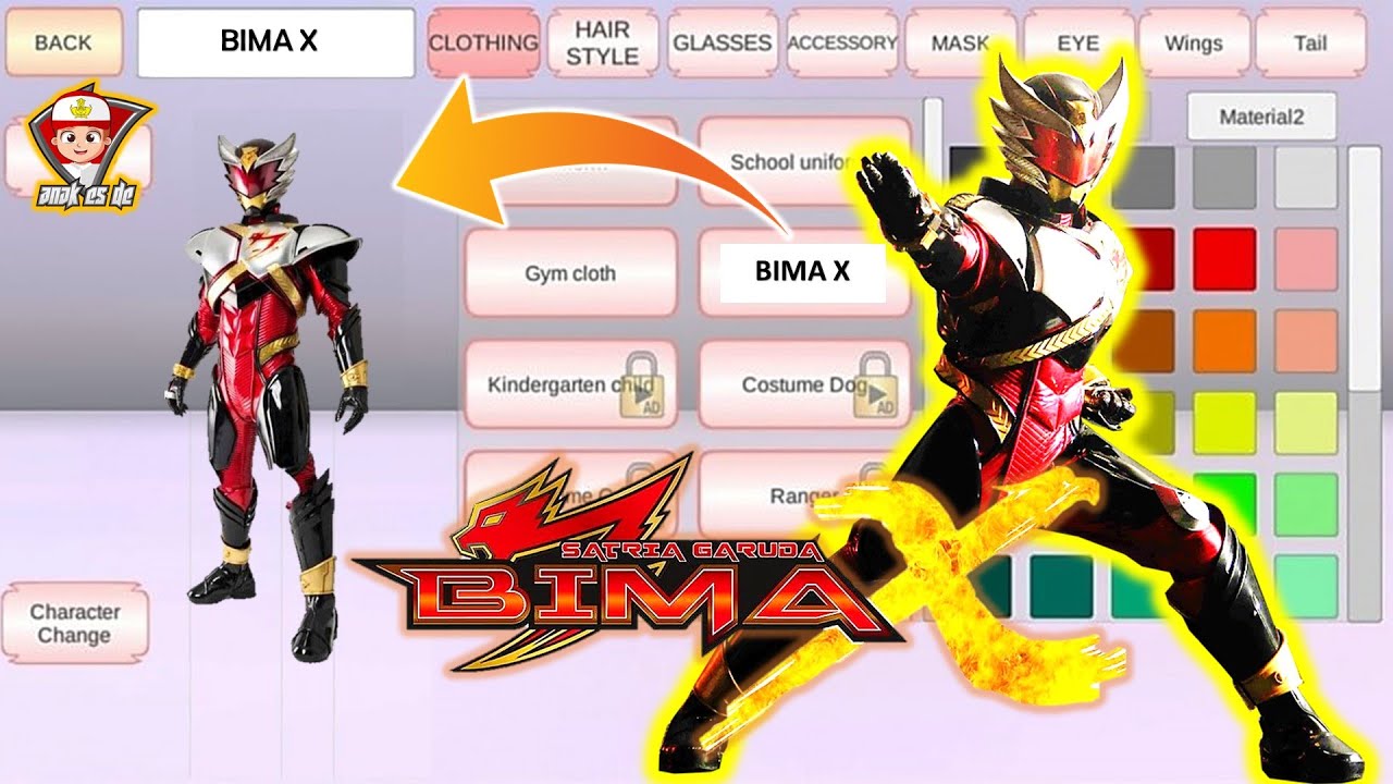 Ada Karakter Baru BIMA SATRIA GARUDA di | Sakura School Simulator  @Anak eS De  #updatesakura