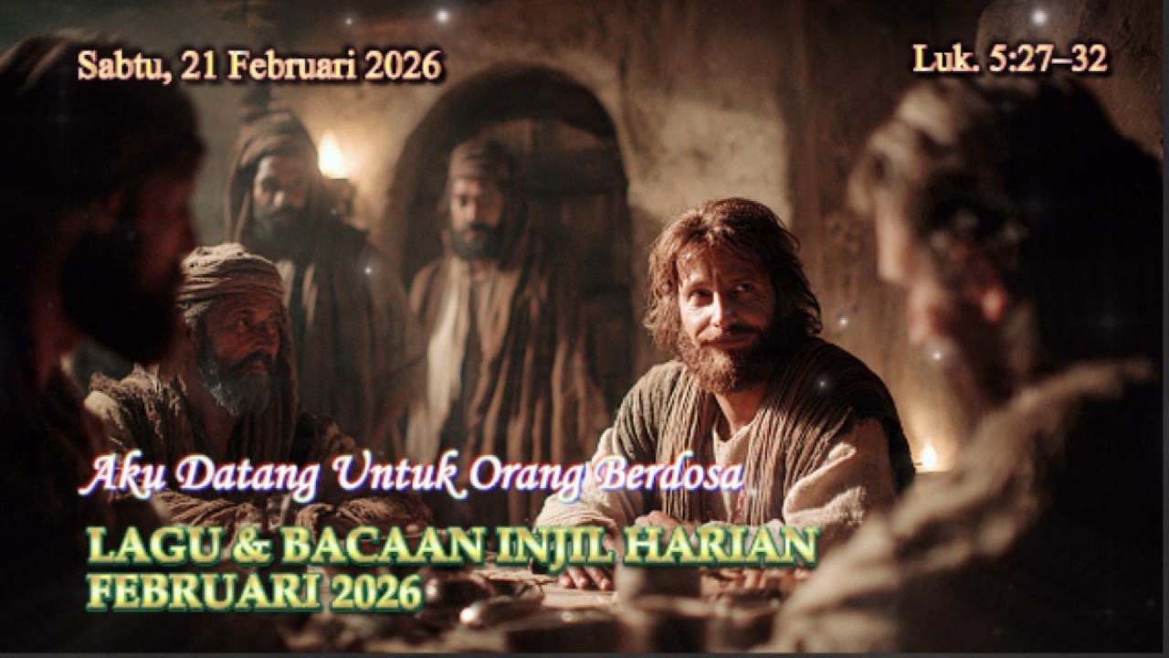 Lagu  Bacaan Injil Harian Katolik I Sabtu 21.02.26 I✝️Luk. 5:27–32✝️I Aku Datang Untuk Orang Berdosa