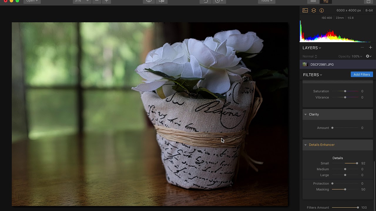 Luminar 2018: Details Enhancer