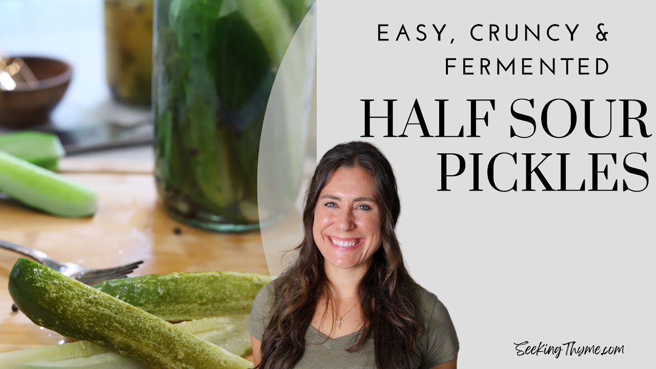 Half Sour Pickles (crunchy, fermented and easy - no canning!)