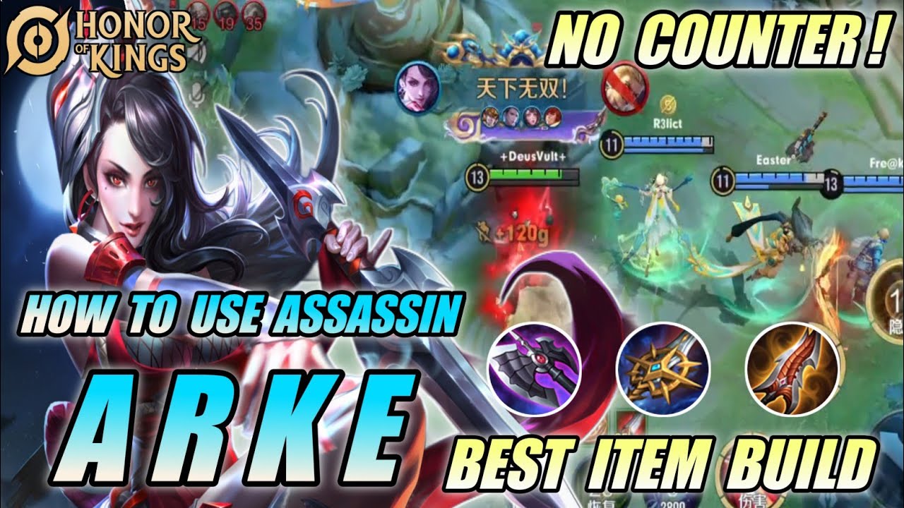 ARKE Assassin Best Jungler | How To Use Technique & Strategy Gameplay - Honor of Kings (HOK)