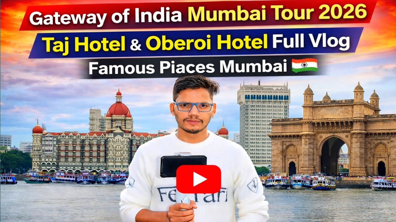 Gateway of India Mumbai Tour 2026 | Taj Hotel & Oberoi Hotel Full Vlog | Famous Places Mumbai 🇮🇳