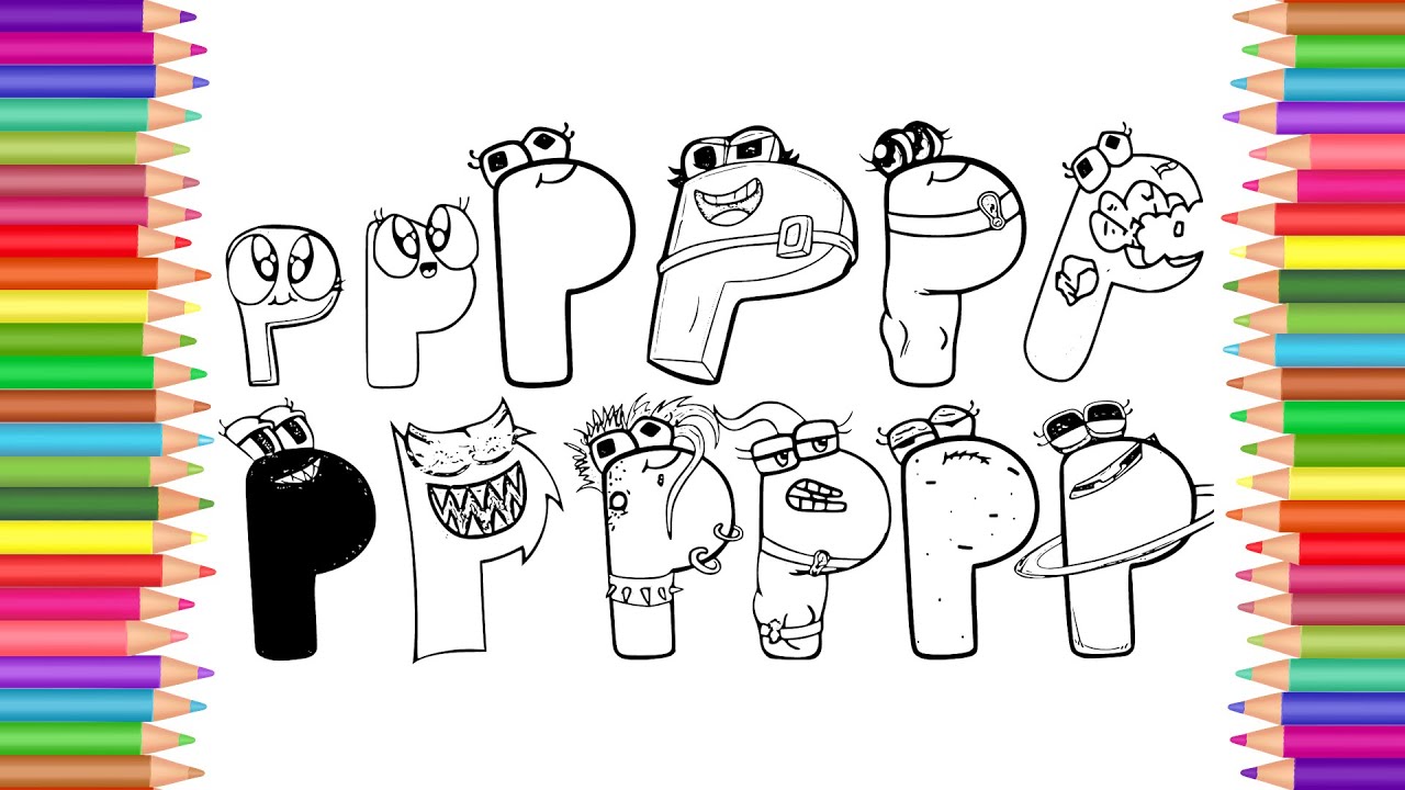 Alphabet Lore Coloring pages  How to color Alphabet Lore  DRAWING and COLORING