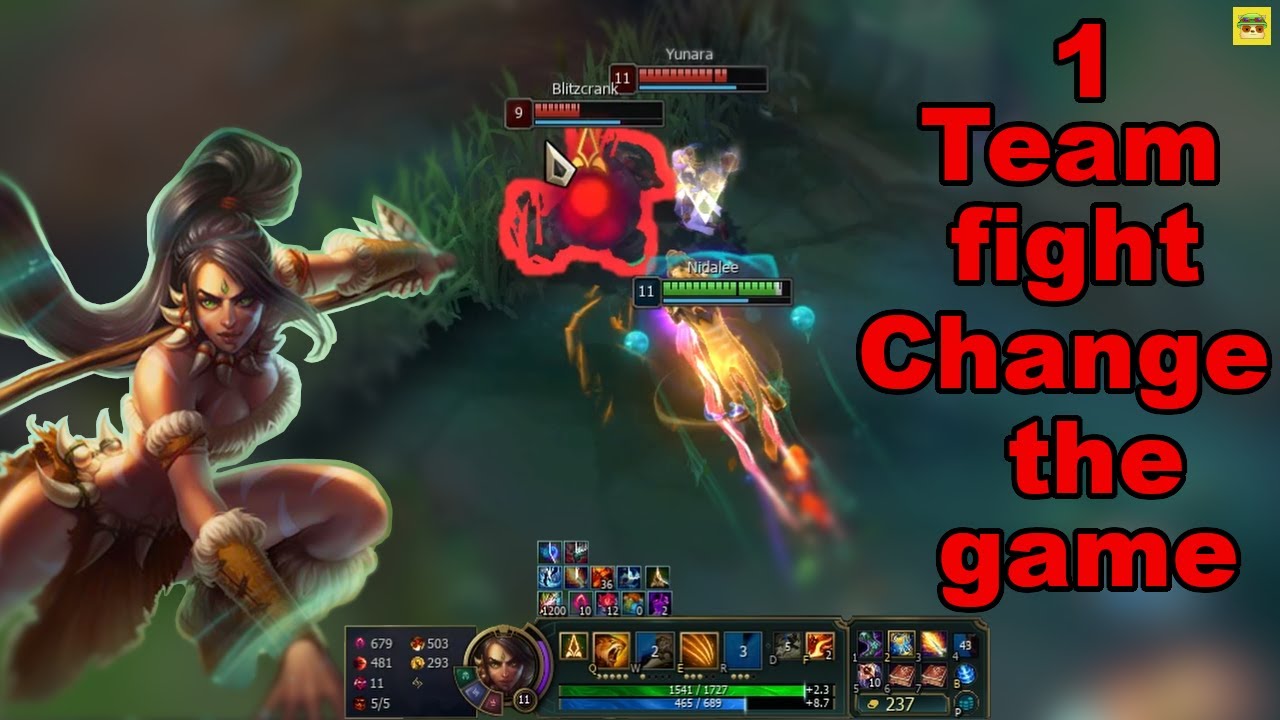 How to play Nidalee jungle | 1 team fight change the game.