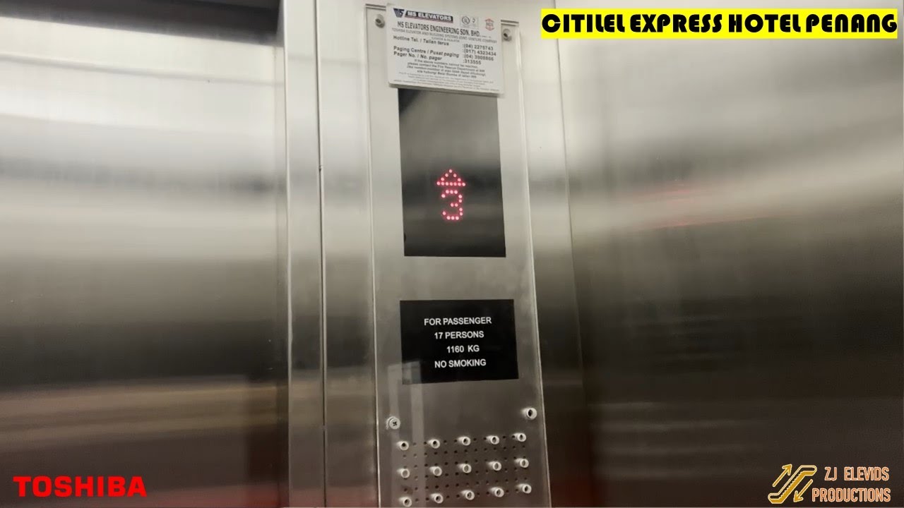 A Toshiba Elevator at Cititel Express Hotel Penang, Georgetown, Penang, Malaysia. (Car Park Lift)