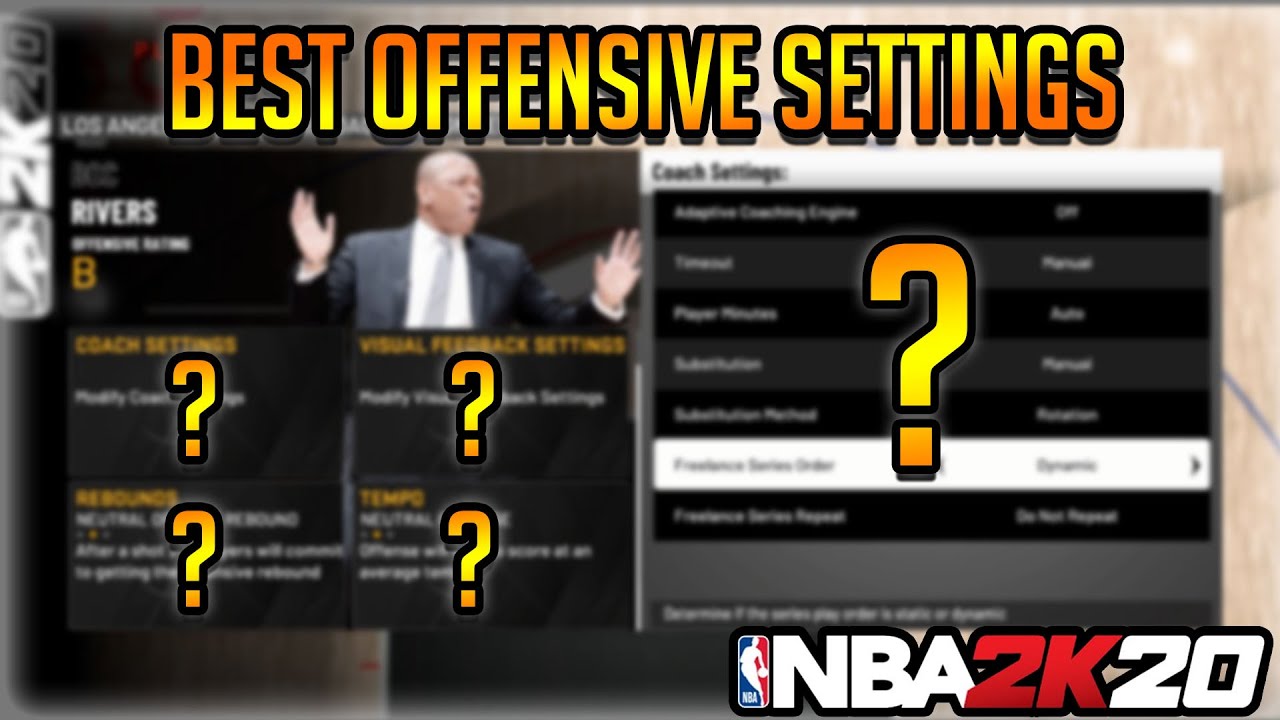 NBA 2K20 **BEST OFFENSIVE SETTINGS TO NEVER LOSE AGAIN** (PART 1)