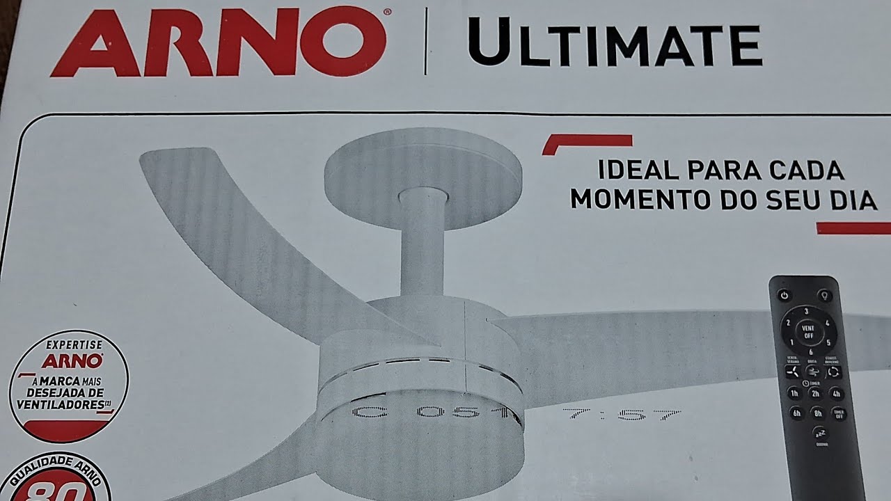 ARNO ULTIMATE VX 13 ventilador de teto. Como instalar.
