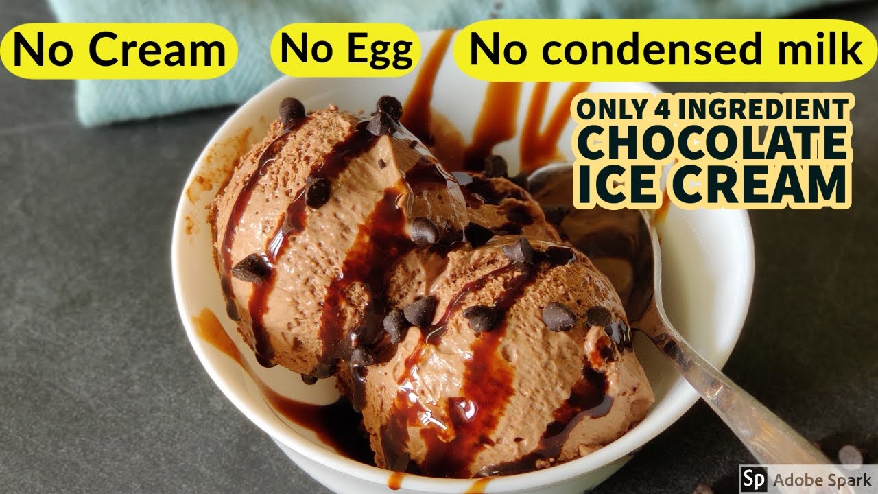 Super Easy Chocolate Ice Cream - No Cream No Milkmaid | गेहूँ का आटा और दूध से बनाएँ क्रीमी आइसक्रीम