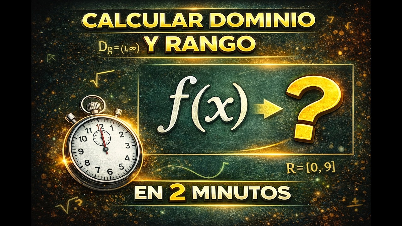 Calcular el dominio y rango en dos minutos de las principales funciones