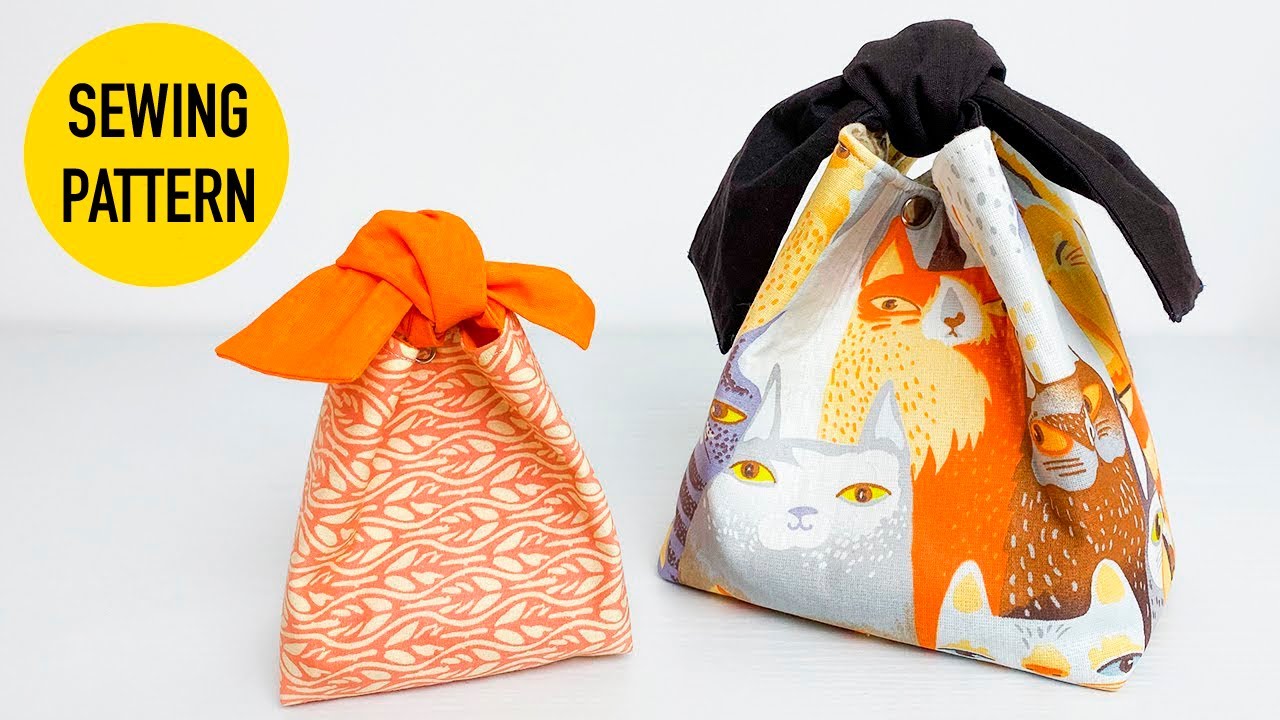 Japanese Knot Bag Sewing Tutorial / EASY Sewing Project DIY / Beginner Sewing Projects