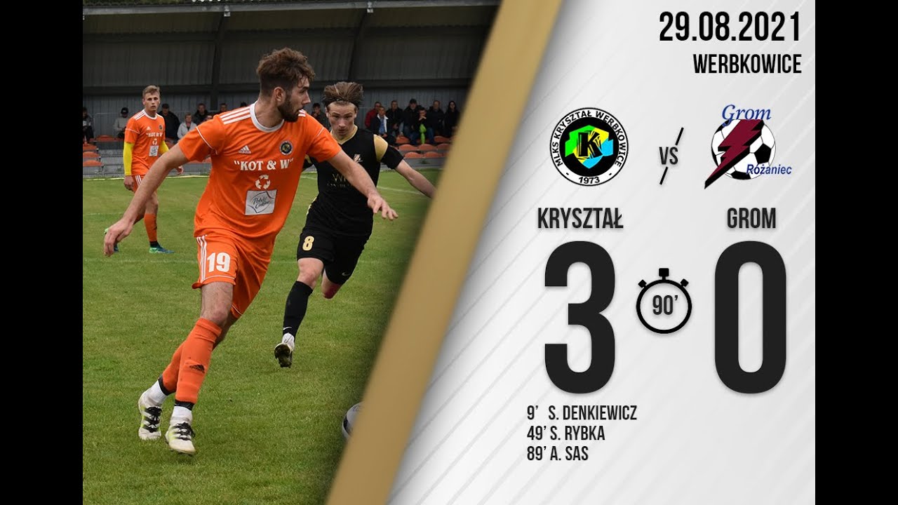 Skrót meczu Kryształ Werbkowice - Grom Różaniec 3:0 (29.08.2021)