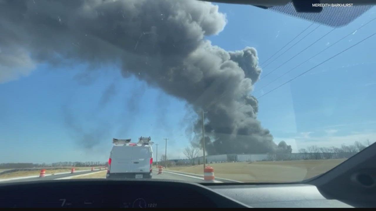 Walmart Distribution Center Fire Images