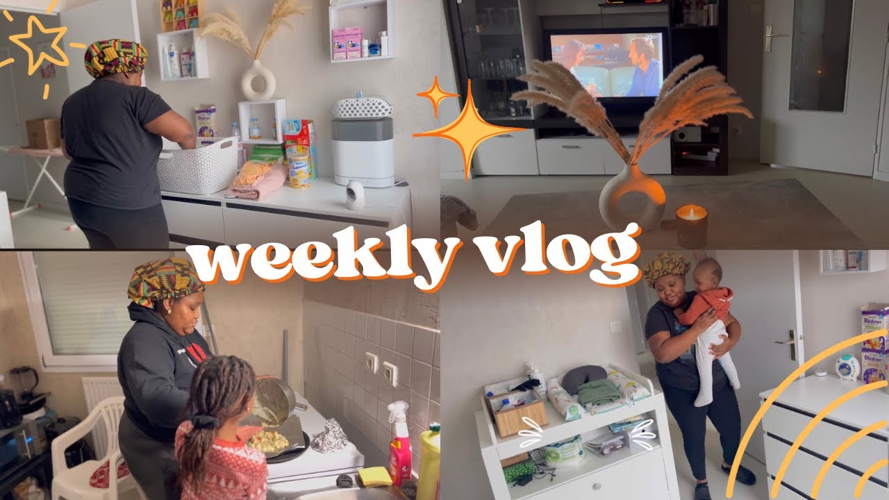 Weekly vlog 12: Motivation ménage , course, Quotidien d’une jeune maman #weeklyvlog #jeunemaman