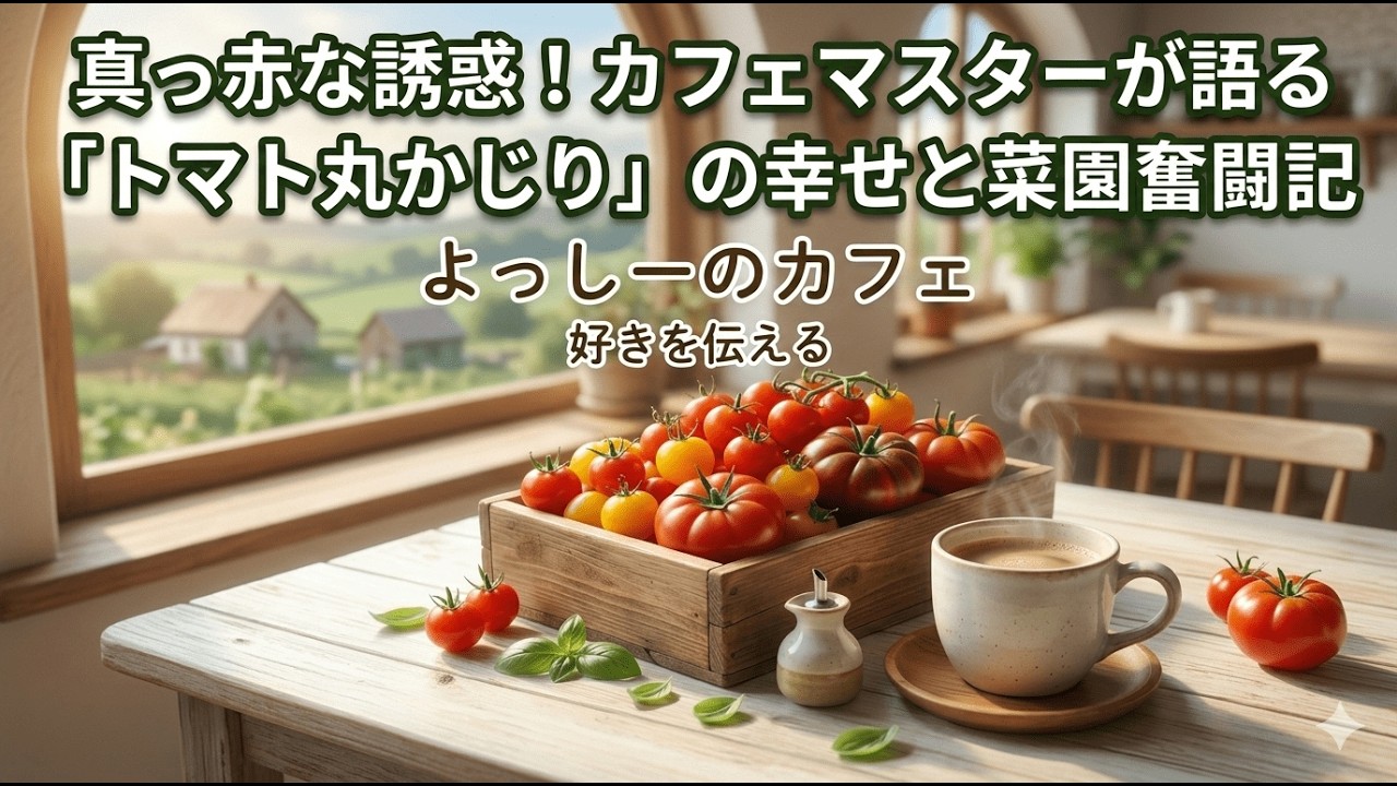 真っ赤な誘惑！カフェマスターが語る「トマト丸かじり」の幸せと菜園奮闘記