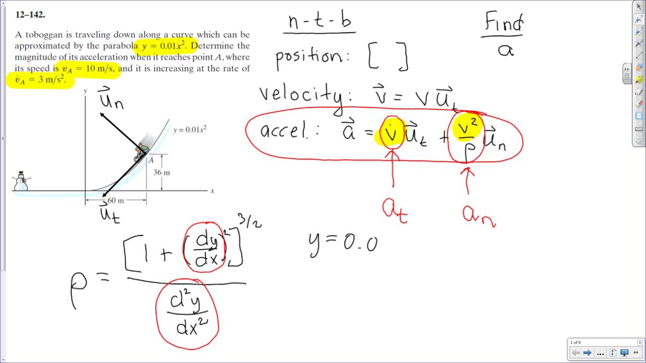 Problems 12.142 Dynamics (Normal-Tangential Coordinates)