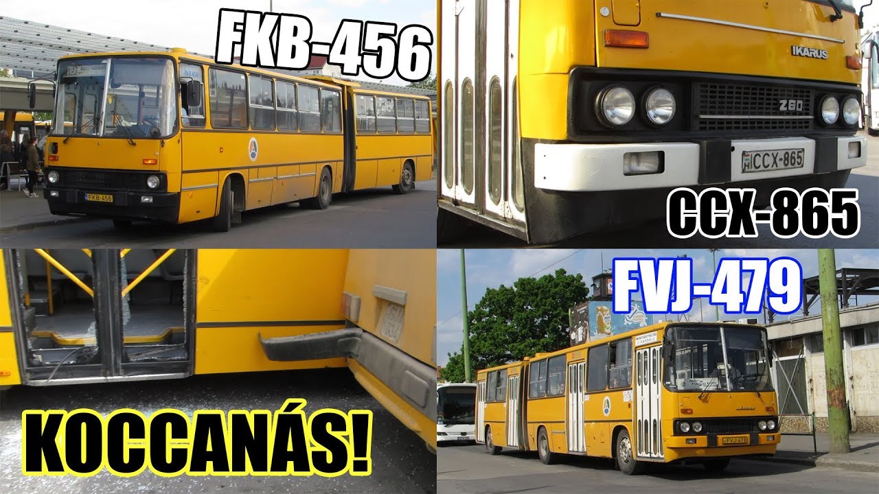 28 Ikarus és még hét busz Miskolcon; GJA-034 koccanása