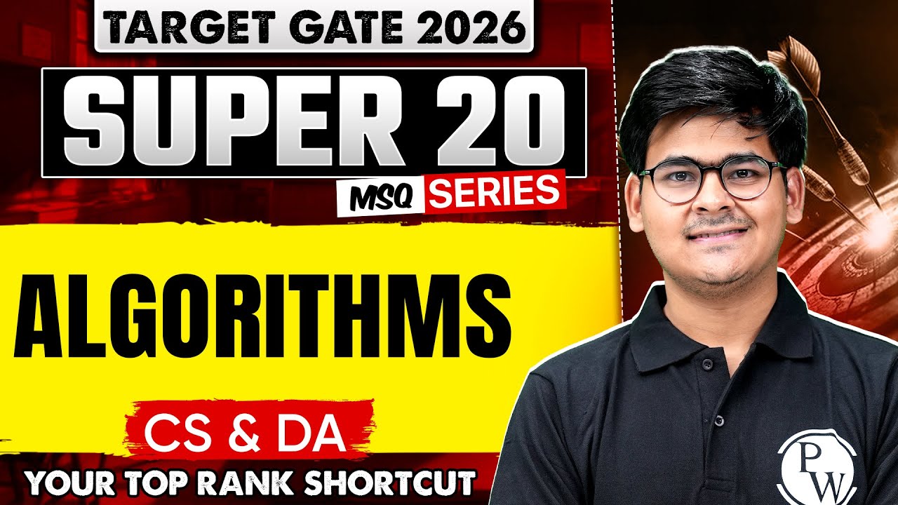 Algorithms | CS & DA | Target GATE 2026 Super 20 MSQ Series
