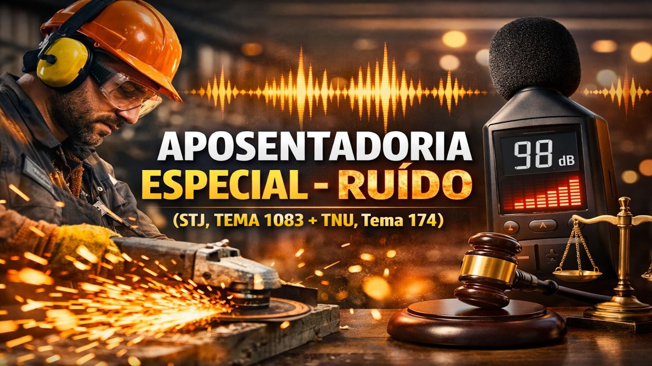 Agente nocivo RUÍDO - Aposentadoria Especial - STJ, Tema 1083 + TNU, Temas 174 e 317
