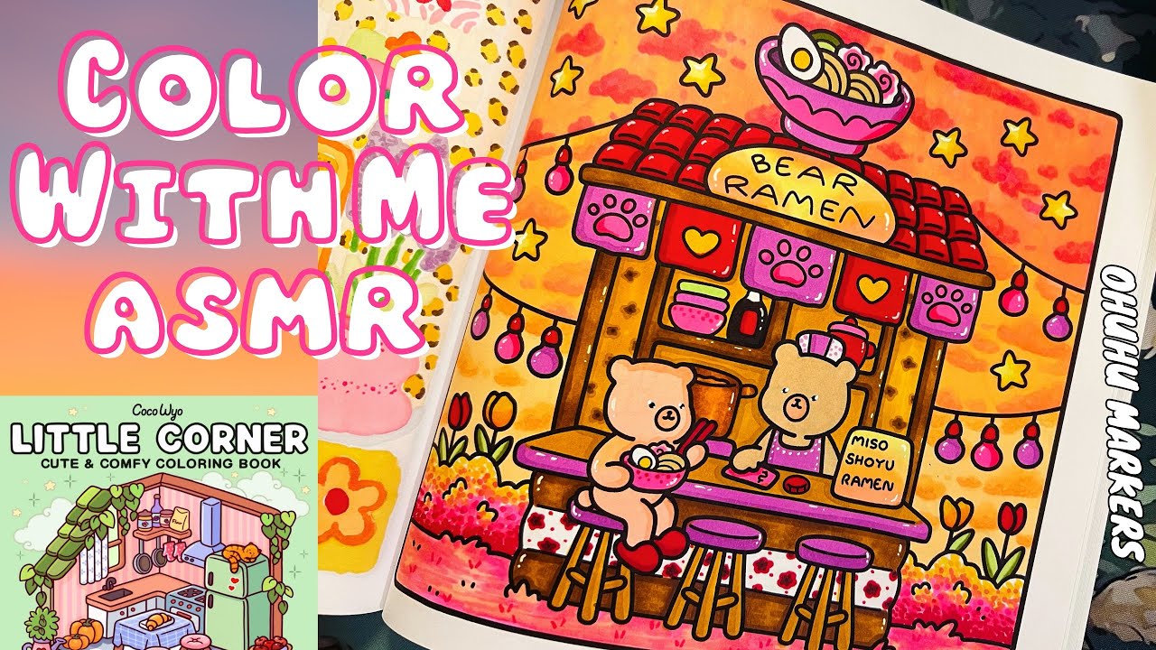 Color with me (ASMR) 💕| 🌸Little Corner by Coco Wyo ft Ohuhu Markers🍥| No talking + Lofi Music ⋆˚✿