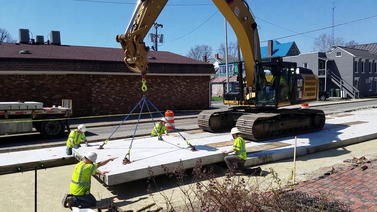 US 40 Precast Pavement Panel installation