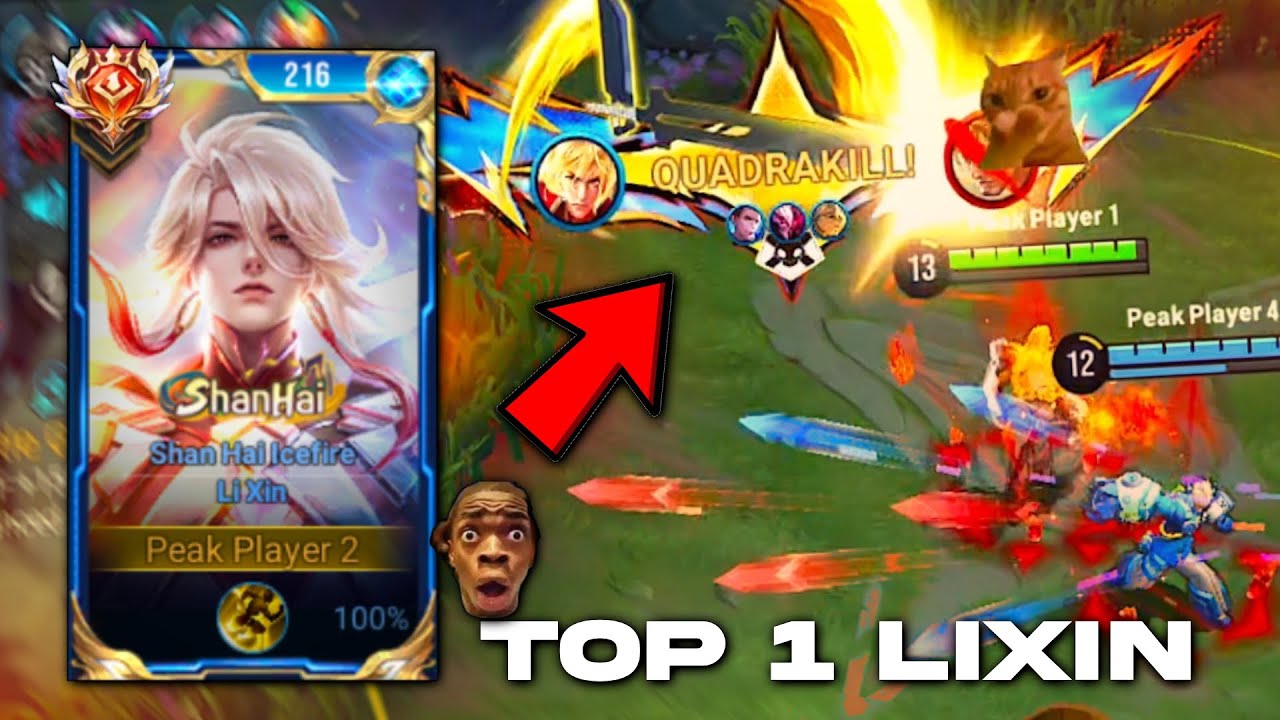 &lrm;TOP 1 STRONGEST ASIA LI XIN INSANE QUADRAKILL IN PEAK! - TOP 1 LIXIN BUILD | HOK
