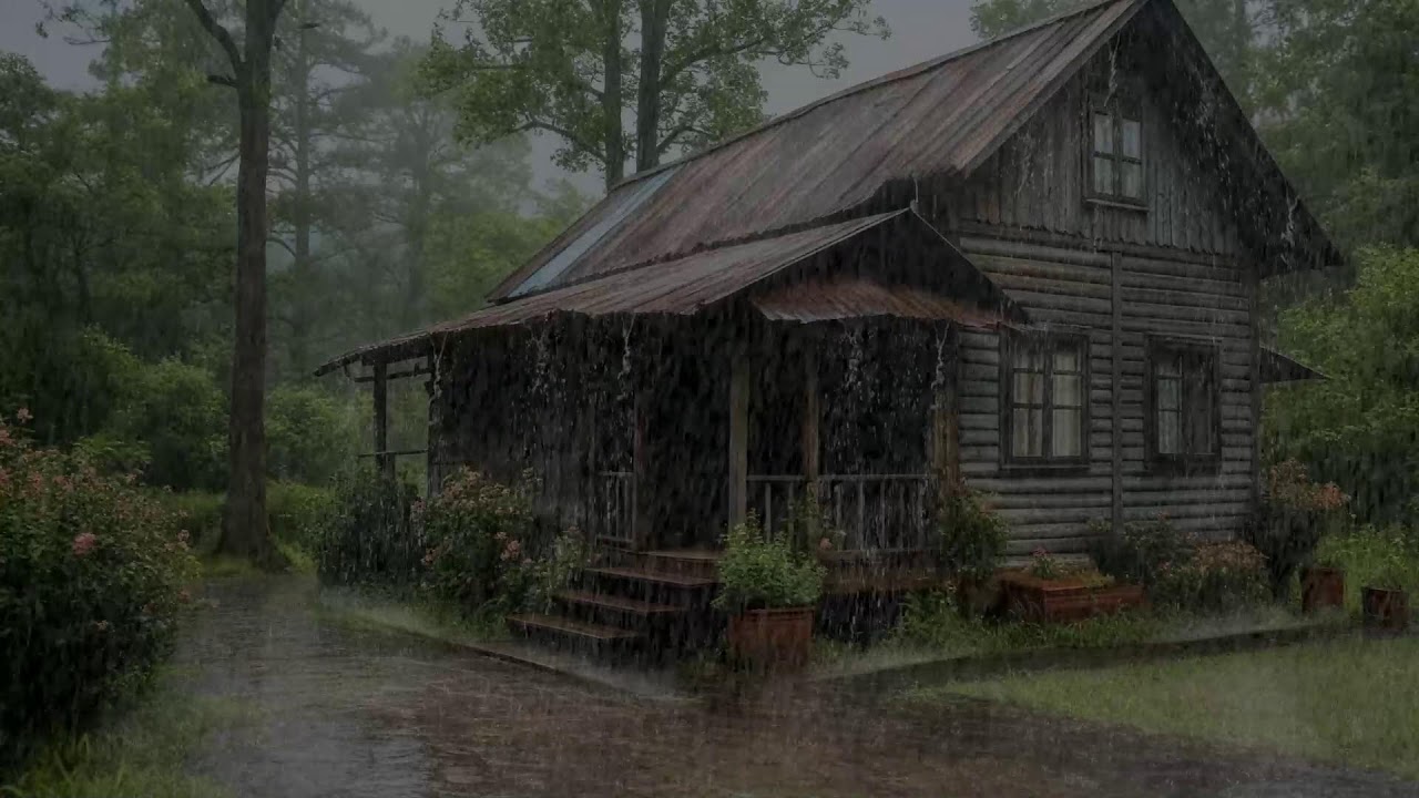 Calme absolu 🌧️ Sons de pluie sur maison de campagne pour repos et tranquillité