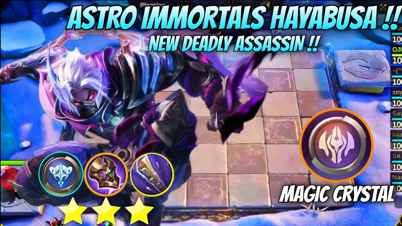 HAYABUSA ASTRO IMMORTALS  | 999 % BURST DAMAGE MAGIC CHESS MOBILE LEGENDS