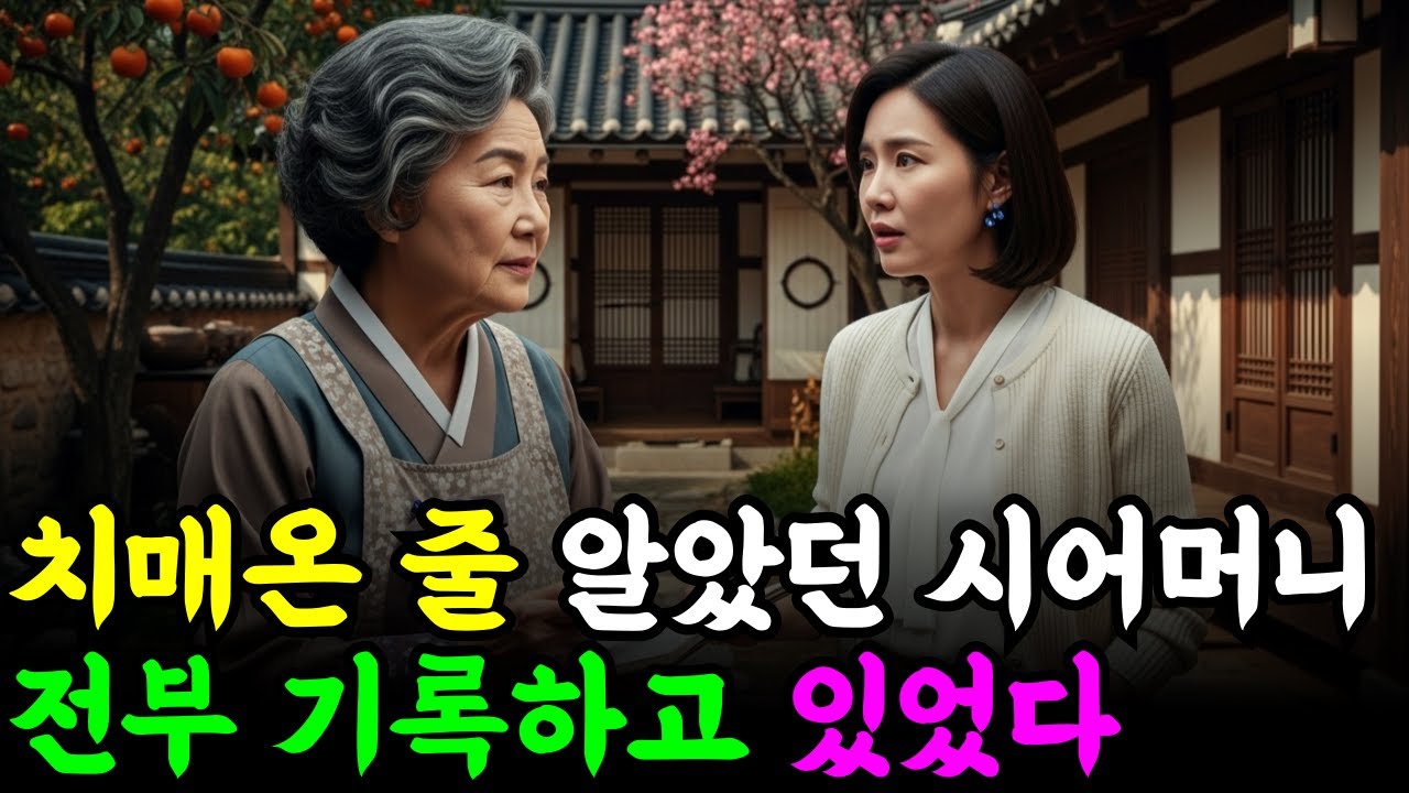 치매 온 줄 알았던 시어머니, 며느리의 모든 말을 기록하고 있었다