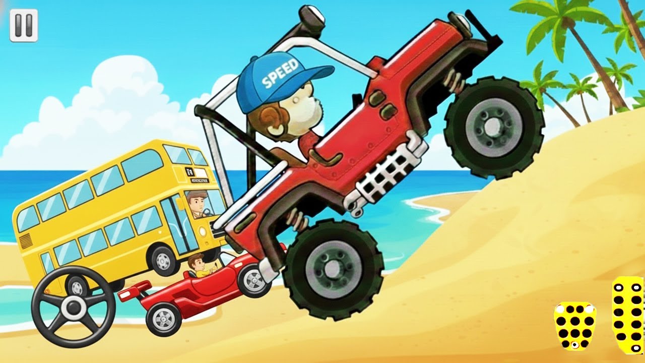 Hill Climb Racing Beach Driving Game - Car Game - Android Gameplay