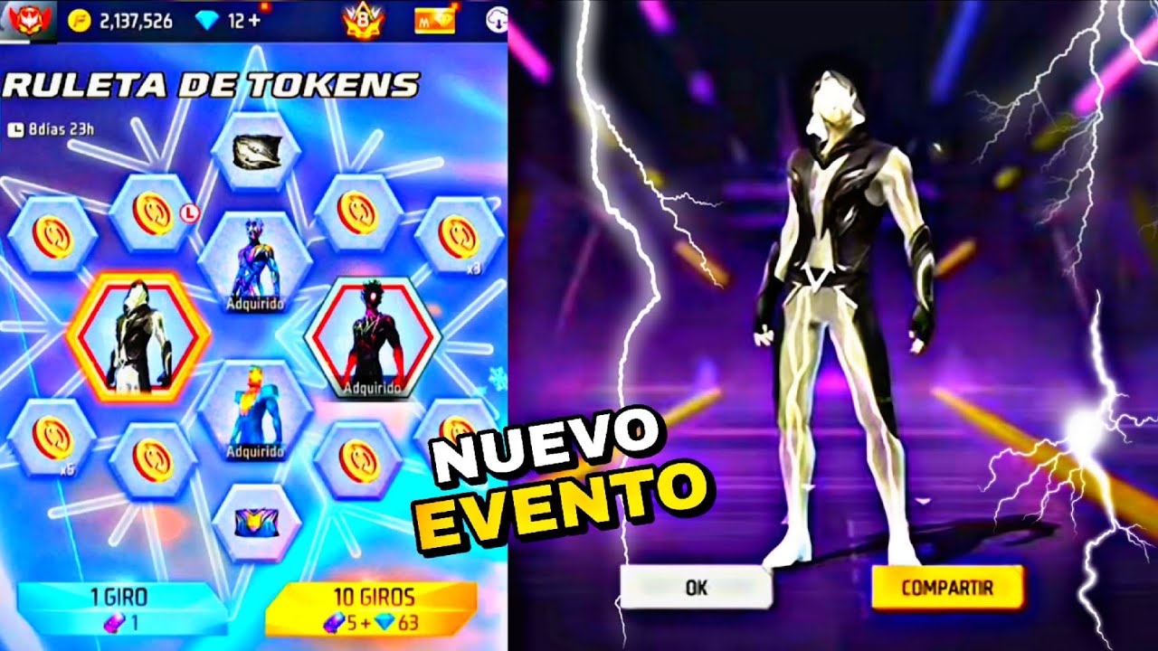 COMO CONSEGUIR CONJUNTO ENERGÍA CÓSMICA CON POCOS DIAMANTES 💎😱 EN RULETA DE TOKENS 