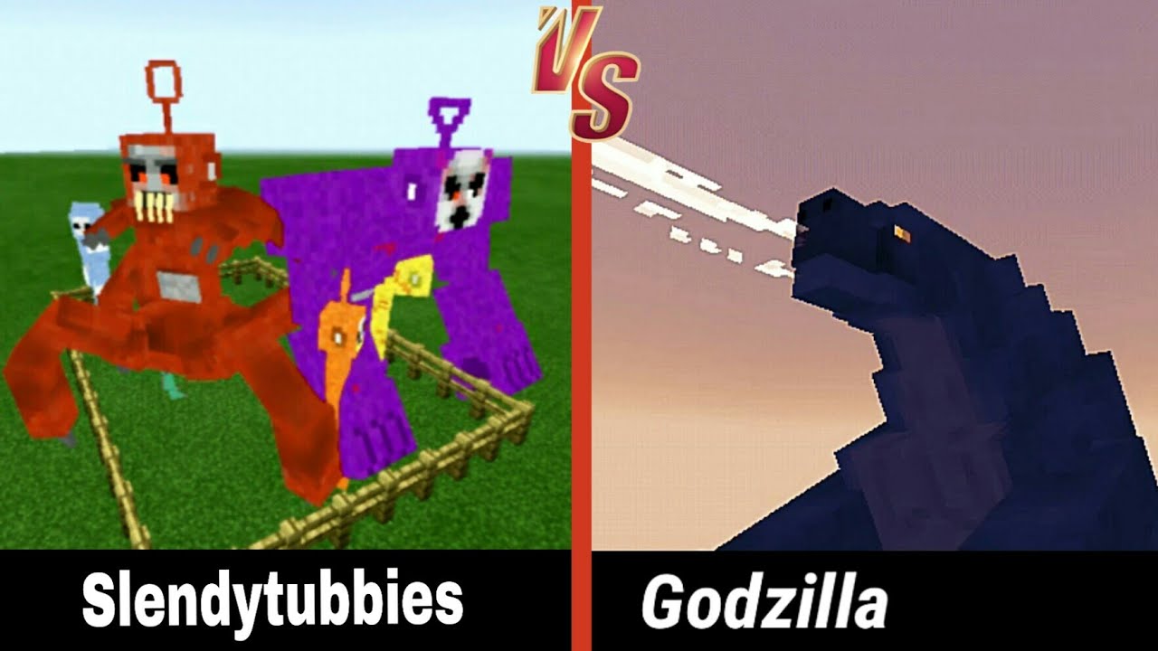 Godzilla vs. Slendytubbies (AMAZING BATTLE!) | Minecraft